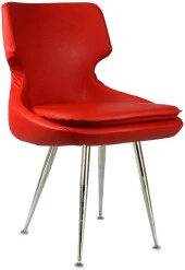 Bürocci Zaga Metal Ayaklı  Misafir Koltuğu-Kırmızı-2023P0116 - 1