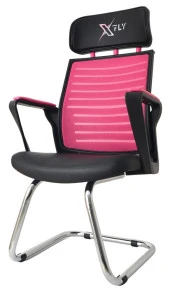 XFly Metal Ayaklı Oyuncu Koltuğu - Pembe File - 2400J0545 thumbnail 3