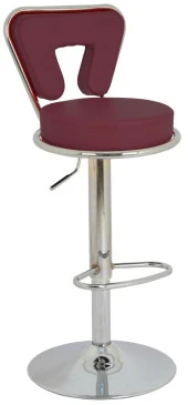Bürocci Virago Bar Sandalyesi - Bordo Deri - 9540S0102 - 1