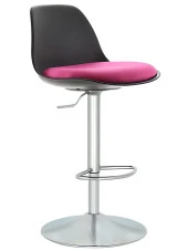 Bürocci Nadya Bar Sandalyesi - Pembe Deri - Metal Ayaklı Bar Taburesi - 9537S0120 thumbnail 1