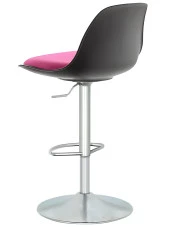 Bürocci Nadya Bar Sandalyesi - Pembe Deri - Metal Ayaklı Bar Taburesi - 9537S0120 thumbnail 2