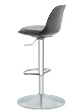 Bürocci Nadya Bar Sandalyesi - Gri Deri - Metal Ayaklı Bar Taburesi - 9537S0125 - 4