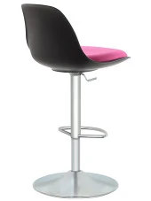 Bürocci Nadya Bar Sandalyesi - Pembe Deri - Metal Ayaklı Bar Taburesi - 9537S0120 thumbnail 3