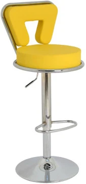 Bürocci Virago Bar Sandalyesi - Sarı Deri - 9540S0113 - 1