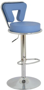 Bürocci Virago Bar Sandalyesi - Mavi Deri - 9540S0119 - 1