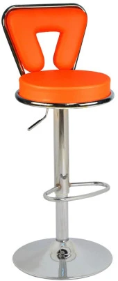 Bürocci Virago Bar Sandalyesi - Turuncu Deri - 9540S0123 - 1
