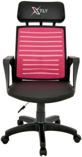 XFly Plastik Ayaklı Oyuncu Koltuğu-Pembe File-2390C0548 thumbnail 2