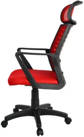 Bürocci Likya Plastik Ayaklı Çalışma Koltuğu-Kırmızı File-2284B0545 - 4