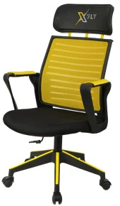 XFly Plastik Ayaklı Oyuncu Koltuğu - Sarı File - 2395D0551 thumbnail 3