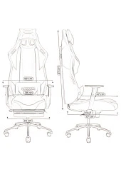 Warrior Scorpion Oyuncu Koltuğu - Gül Kurusu - Ayak Uzatmalı Bilgisayar Sandalyesi - 1575C0490 thumbnail 4