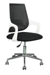 Bürocci Enzo White Fileli Çalışma Koltuğu-Siyah File-2376A0541 - 1