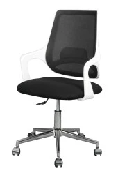 Bürocci Enzo White Fileli Çalışma Koltuğu-Siyah File-2376A0541 - 3