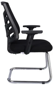 Bürocci Quattro Fileli Misafir Koltuğu-Siyah File-2350J0541 - 8