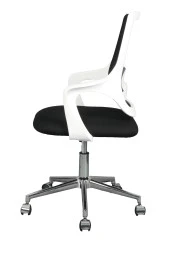 Bürocci Enzo White Fileli Çalışma Koltuğu-Siyah File-2376A0541 - 4