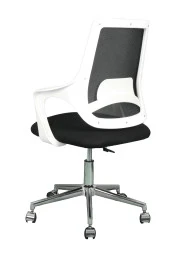 Bürocci Enzo White Fileli Çalışma Koltuğu-Siyah File-2376A0541 - 5