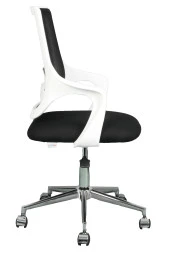 Bürocci Enzo White Fileli Çalışma Koltuğu-Siyah File-2376A0541 - 8