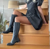 Kadın Hakiki Deri Klasik Çizme thumbnail 11