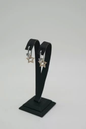 Zirkon Taşlı Yıldız Çelik Küpe - 2