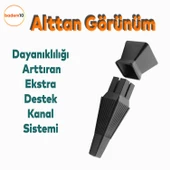 Dempa Lüks Mobilya Oturma Grubu Kanepe Tv Ünitesi Koltuk Ayağı Konsol Ayakları Mat Siyah 20 Cm - 4