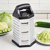 MyBru Paslanmaz Çelik 6 Taraflı Çok İşlevli Rende (Dilimleyici) thumbnail 2