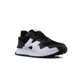 Mega Rahat İç Taban Siyah Beyaz Renk Fileli Dış Yüzey Bağcıklı Günlük Ayakkabı Sneakers - 1