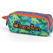 United Colors of Benetton Dinazor Desenli Çift Bölmeli Kalem Çantası 03663 - 2