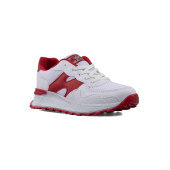 Mega Rahat İç Taban Beyaz Kırmızı Renk Fileli Dış Yüzey Bağcıklı Günlük Ayakkabı Sneakers - 1