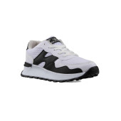 Mega Rahat İç Taban Beyaz Siyah Renk Fileli Dış Yüzey Bağcıklı Günlük Ayakkabı Sneakers - 1