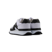 Mega Rahat İç Taban Beyaz Siyah Renk Fileli Dış Yüzey Bağcıklı Günlük Ayakkabı Sneakers - 3