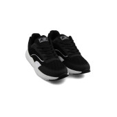 Mega Erkek Rahat İç Taban Siyah Beyaz Renk Fileli Dış Yüzey Bağcıklı Günlük Ayakkabı Sneakers - 2