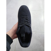 Mega koyu Siyah Unisex Nefes Alır Fileli Rahat Taban Günlük Ayakkabı - 3