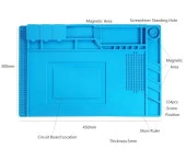 Silikon Çalışma Tamir Pedi S160 450x300mm Isıya Dayanıklı Manyetikli - 3