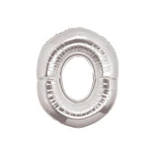 0 Rakam Gümüş Folyo Balon 32 inc 72 cm - 1