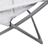 T.Concept Konforlu Katlanabilir, Yıkanabilir Kılıf, Metal Kamp Sandalye Gri Renk - 5