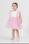 Bebek Kız Çocuk Doğum Günü Parti Düğün Elbise Tüllü Tütü Astarlı Çocuk Giyim Bebek Giyim Kız Bebek ELBYTULFIRFIR - 1