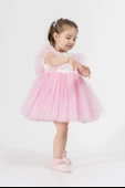 Bebek Kız Çocuk Doğum Günü Parti Düğün Elbise Tüllü Tütü Astarlı Çocuk Giyim Bebek Giyim Kız Bebek ELBYTULFIRFIR - 5