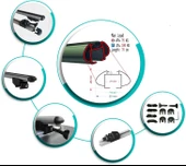 NİKEN Araç üstü ara atkı tavan barı bagaj ayakları taşıyıcı 110cm yapışık tavan çıtaları için brace - 2