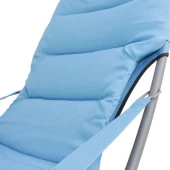 T.Concept Konforlu Katlanabilir, Yıkanabilir Kılıf, Metal Kamp Sandalye Turkuaz Renk - 4