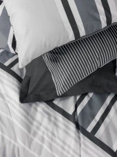 Cotton Box Nobil Ranforce Tek Kişilik Nevresim Takımı Nobby Antrasit thumbnail 2