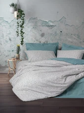 Cotton Box Petite Çift Kişilik Lastikli Çarşaflı Nevresim Takımı June Mint thumbnail 1