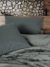 Cotton Box Velvet Çift Kişilik Nevresim Takımı Flossy Gri thumbnail 2