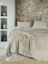 Cotton Box Velvet Çift Kişilik Nevresim Takımı Flossy Taş thumbnail 1