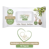 Baby Turco Islak Havlu Mendil Yenidoğan 90 Yaprak Doğadan Plastik Kapaklı Tekli Pk - 2