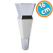 Mobilya Oturma Grubu Çekyat Kanepe Sehpa TV Ünitesi Koltuk Ayağı Baza Ayakları Beyaz Krom 16 cm thumbnail 1