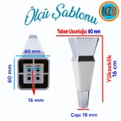 Mobilya Oturma Grubu Çekyat Kanepe Sehpa TV Ünitesi Koltuk Ayağı Baza Ayakları Beyaz Krom 16 cm thumbnail 2