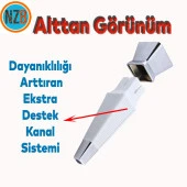 Mobilya Oturma Grubu Çekyat Kanepe Sehpa TV Ünitesi Koltuk Ayağı Baza Ayakları Beyaz Krom 16 cm thumbnail 4