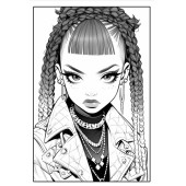 Anime Kötü Kızlar Boyama Kitabı  100 Süper Boyama - 3