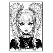 Anime Kötü Kızlar Boyama Kitabı  100 Süper Boyama - 5