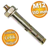 Saplamalı Gömlek Çelik Dübel M12x110 mm Raf Montaj Bağlantı Zemin Monte Tavan Beton Asma Aparat - 1