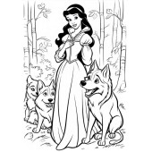 Pamuk Prenses ve Yedi Cüceler BOYAMA Kitabı 50 TAM Sayfa Boyama - 5